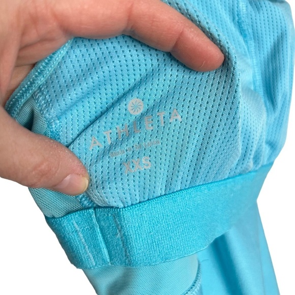 Athleta Stunner Robin Egg Blue T Strap Exercise Tank Top - Picture 9 of 14